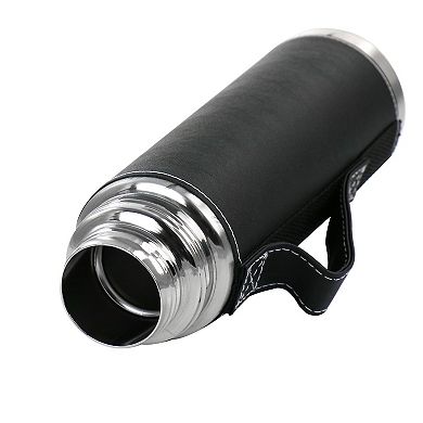 23oz Stainless Steel Thermal Travel Bottle in Leatherette