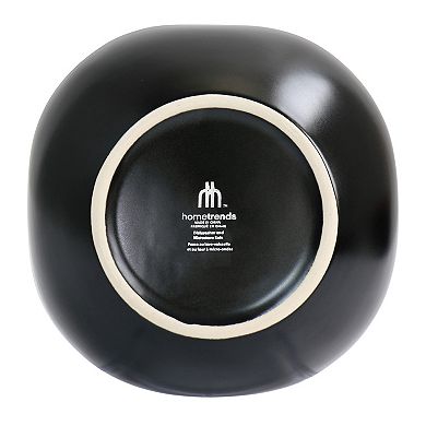 Hometrends Soho Lounge 4 Piece 6 Inch Stoneware Bowl Set in Grey