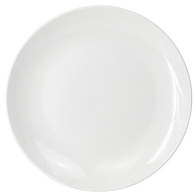 Elama Porcelain 12 Piece Large Round Dinner Plate Set in White