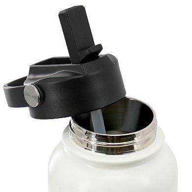 38oz Stainless Steel Thermal Bottle with Lid in Cream