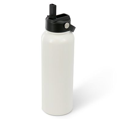 38oz Stainless Steel Thermal Bottle with Lid in Cream