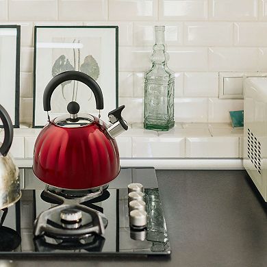 2.1 Quart Pumpkin Tea Kettle in Red