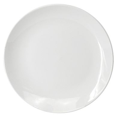 Elama Professional Kitchen 12 Piece Round Porcelain Salad Plate Set in White