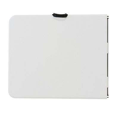 Elama 8 Foot Plastic Folding Table in White