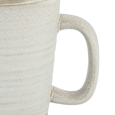 4 Piece 17 Ounce Round Earthenware Mug Set
