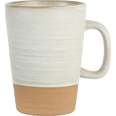 4 Piece 17 Ounce Round Earthenware Mug Set