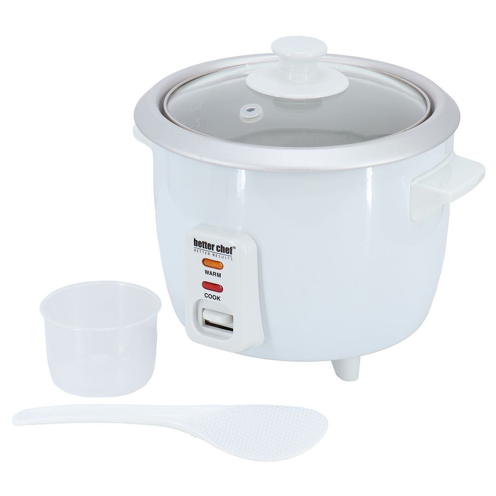 Better Chef 3 Cup Automatic Rice Cooker in White