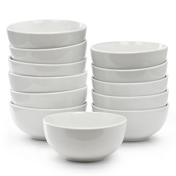 Elama Professional Kitchen 12 pc Porcelain Bowl Set in White