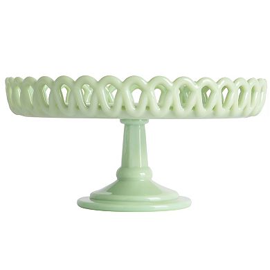 Glass Loop Cake Stand in Mint