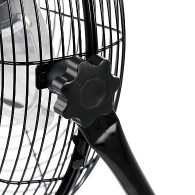 Twin 12 Inch High Velocity All Metal Tilting 3 Speed Floor Fan