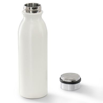 20oz Stainless Steel Thermal Bottle with Acrylic Lid in Cream