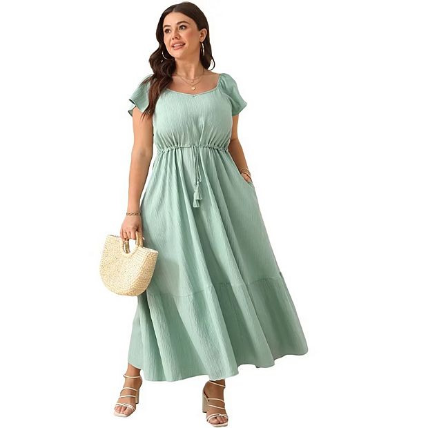 white christmas dresses Boho Floral Maxi Dress – Flowy, Flattering Plus-Size Style main image 0