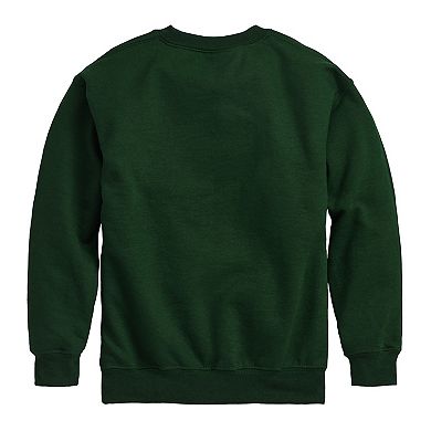 Boys 8-20 Marvel Logo Christmas Crew Fleece Sweatshirt