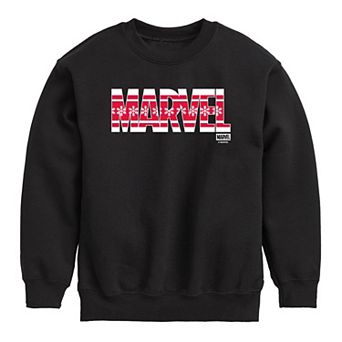 Boys 8-20 Marvel Logo Christmas Crew Fleece Sweatshirt