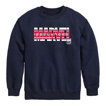 Boys 8-20 Marvel Logo Christmas Crew Fleece Sweatshirt