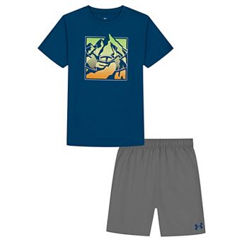 Boys 8-16 Under Armour Square Mountain Graphic T-Shirt & Shorts Set