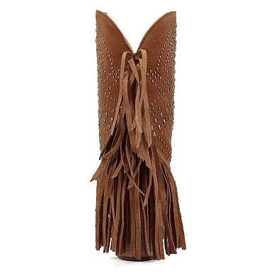 Dingo Star Power Women's Suede Fringe Ankle Boots