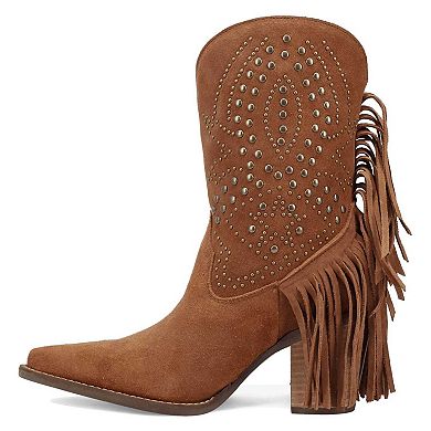 Dingo Star Power Women's Suede Fringe Ankle Boots