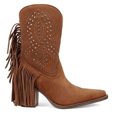 Dingo Star Power Women's Suede Fringe Ankle Boots
