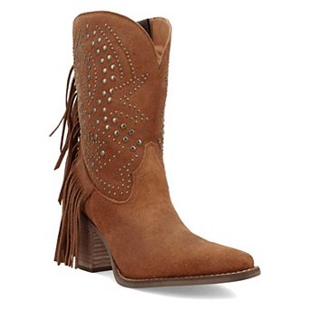 Dingo Star Power Women's Suede Fringe Ankle Boots