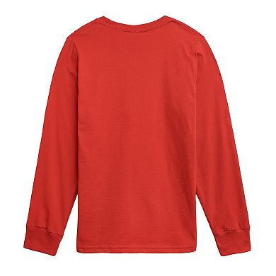 Boys 8-20 Marvel Spider-Man Miles Morales & Santa Long Sleeve Graphic Tee