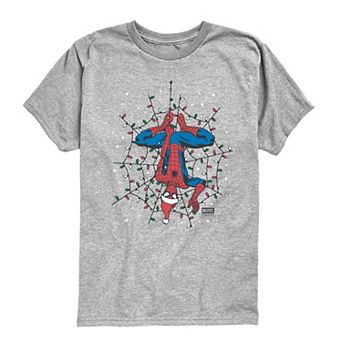 Boys 8-20 Marvel Spider-Man Holiday Lights Web Graphic Tee