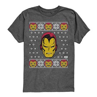 Boys 8-20 Marvel Iron Man Ugly Christmas Sweater Graphic Tee