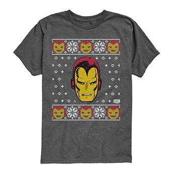 Boys 8-20 Marvel Iron Man Ugly Christmas Sweater Graphic Tee