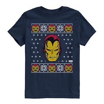 Boys 8-20 Marvel Iron Man Ugly Christmas Sweater Graphic Tee