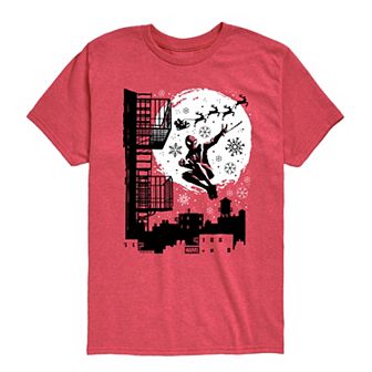 Boys 8-20 Marvel Spider-Man Miles Morales & Santa Graphic Tee