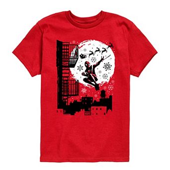 Boys 8-20 Marvel Spider-Man Miles Morales & Santa Graphic Tee