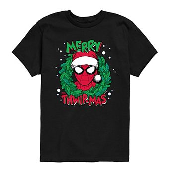 Boys 8-20 Marvel Spider-Man Merry Thwip-mas Graphic Tee