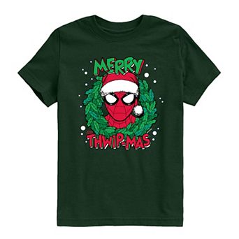 Boys 8-20 Marvel Spider-Man Merry Thwip-mas Graphic Tee