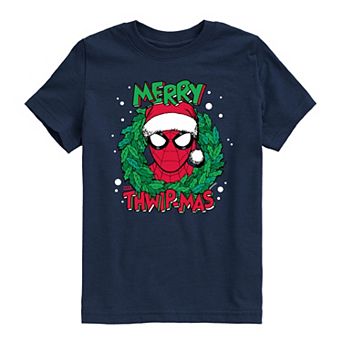 Boys 8-20 Marvel Spider-Man Merry Thwip-mas Graphic Tee