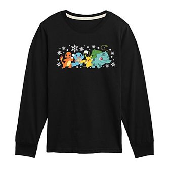 Boys 8-20 Pokémon Snowball Fight Long Sleeve Graphic Tee