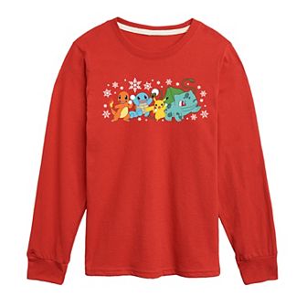 Boys 8-20 Pokémon Snowball Fight Long Sleeve Graphic Tee