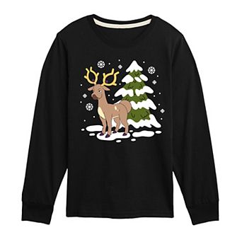 Boys 8-20 Pokémon Stantler Winter Long Sleeve Graphic Tee