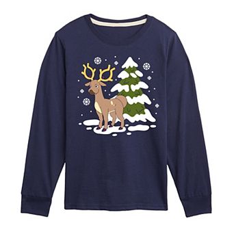 Boys 8-20 Pokémon Stantler Winter Long Sleeve Graphic Tee