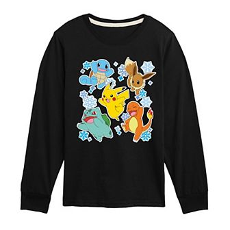 Boys 8-20 Pokémon Winter Graphic Long Sleeve Graphic Tee
