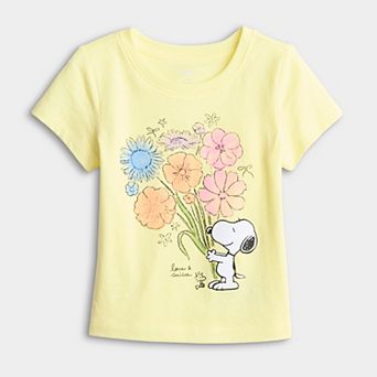 Girls 4-12 Jumping Beans® Peanuts Snoopy & Woodstock Flowers Graphic Tee
