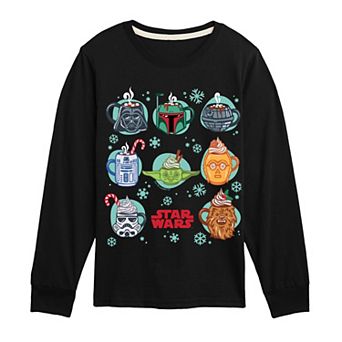 Boys 8-20 Star Wars Christmas Mugs Long Sleeve Graphic Tee