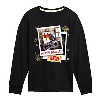 Boys 8-20 Star Wars Merry Sithmas Polaroid Long Sleeve Graphic Tee