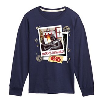 Boys 8-20 Star Wars Merry Sithmas Polaroid Long Sleeve Graphic Tee
