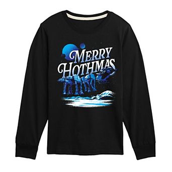 Boys 8-20 Star Wars Merry Hothmas Long Sleeve Graphic Tee