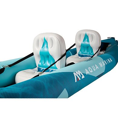 Aqua Marina 13'6" Betta-412 Blue Recreational Kayak with Paddle Set