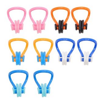 Anti-slip Swimming Nose Clips 10 pc Yellow, Orange, Blue White, Pink, Lake Blue