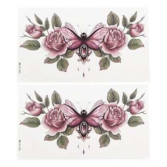 Realistic Temporary Tattoo Collarbone Fake Tattoos 2 pc