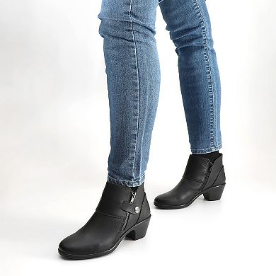 Easy Street Women's Block Heel Ankle Boots