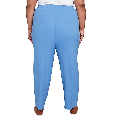 Plus Size Alfred Dunner Textured Pull-On Elastic Short Length Pants