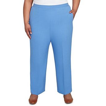 Plus Size Alfred Dunner Textured Pull-On Elastic Short Length Pants